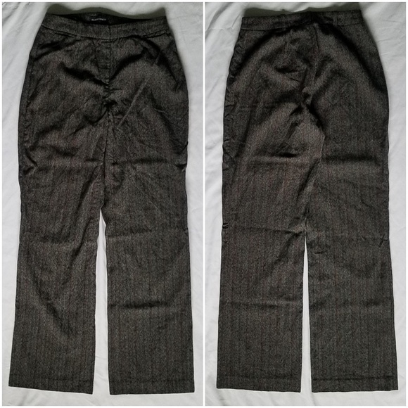 Wool Blend  Pants, Gray With Maroon Stripes - Picture 8 of 8